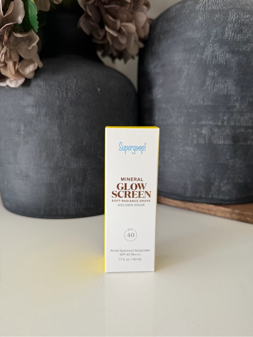 Supergoop! Mineral Glowscreen Soft-Radiance Drops SPF 40 in Golden Hour